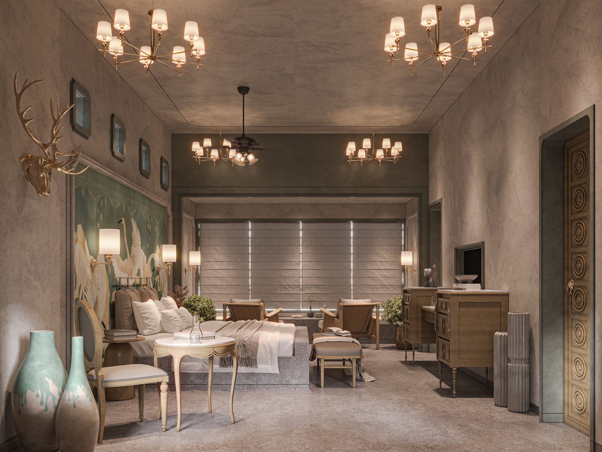 Suite with seating area